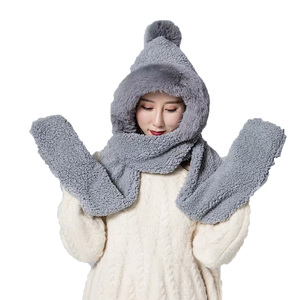 Écharpe de costume chaud d'hiver Offre Spéciale, gants chauds d'extérieur d'hiver, écharpe en fausse fourrure - Product Image 6