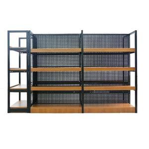 Estante de Pared de Madera y Metal de Hierro de Alta Calidad al por Mayor, Muebles de Sala de Estar Contemporáneos - Product Image 5