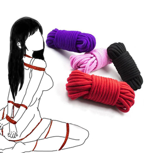 Cuerda de Bondage sexual trenzada suave de 10 metros de largo en rojo, púrpura, Negro, Rosa para atar y otros productos SM - Product Image 1