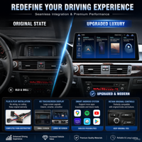 Autoradio Android 12,8 pouces HD 2400X900 Snapdragon CarPlay Auto DSP Android 15 Radio GPS Écran partagé Stéréo pour BMW E90