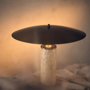 Postmodern Designer Table Lamp E27 LED 220V Switch Control Eco-Friendly Seashell Base Luxury Style - Product Image 3