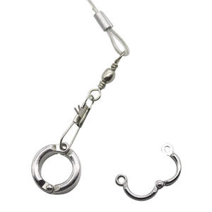 حبل إطلاق الببغاء حلقة القدم سلسلة القدم المضادة للفصل إبزيم القدم سبيكة حبل مرن لوازم الطيور - Product Image 2