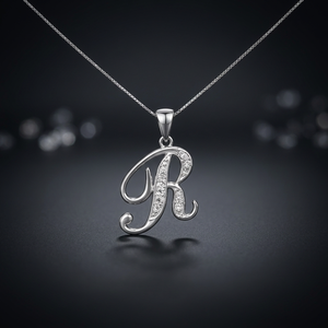 Colgantes Minimalistas Unisex de Plata de Ley 925 con Moissanita e Iniciales, Diseño Personalizado para Uso Diario, Baño de Rodio/Oro/Oro Rosa - Product Image 3