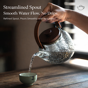 <span class=keywords><strong>Teiera</strong></span> in Vetro <span class=keywords><strong>con</strong></span> Manico, Resistente al Calore, Compatibile <span class=keywords><strong>con</strong></span> Piani Cottura Elettrici, Contenitore in Vetro per Alimenti - Product Image 5