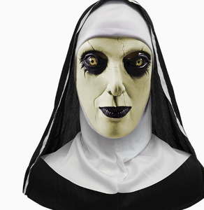 Maschera da Suora con Bocca Aperta, Costume Horror, Copricapo da Film per Feste <span class=keywords><strong>di</strong></span> Halloween - Product Image 4