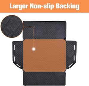 Plus grande housse de siège arrière antidérapante pour chiens housse imperméable pour animaux de compagnie tapis de siège de chien pour SUV berlines fourgonnettes <span class=keywords><strong>avec</strong></span> protecteur de rabat de pare-chocs - Product Image 4