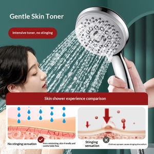 Pommeau de Douche à Main Réglable NABING avec Buses en Silicone Autonettoyantes, 5 Modes de Jet, Débit Élevé et Grande Sortie d'Eau - Product Image 4