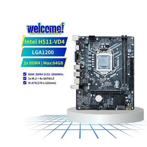 Placa base de escritorio Intel H510 compatible con CPU de 10ª y 11ª generación <span class=keywords><strong>DDR4</strong></span> <span class=keywords><strong>2666MHz</strong></span> NVME M.2 SATA3.0 USB3.0 Socket 64GB de capacidad de <span class=keywords><strong>RAM</strong></span> - Product Image 1