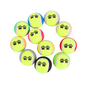 Wholesale Durable Rubber Cartoon <strong>Tennis</strong> <strong>Ball</strong> Footprint Design Eco-Friendly Interactive Sports Training <strong>Toy</strong> for Pet <strong>Dogs</strong> - Product Image 6