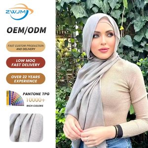 Khăn choàng Muslimah chất liệu cotton modal trơn màu giá sỉ rẻ, kiểu dáng dân tộc, chất liệu viscose <span class=keywords><strong>rayon</strong></span> dành cho nữ - Product Image 1