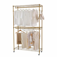 Ménage multicouche étagère de rangement chambre métal acier au carbone armoire vêtements multifonctionnel suspendu armoire