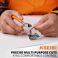 KSEIBI – Lot de 5 mini-pinces à bijoux avec ressort – Embouts en acier de précision et poignées ergonomiques en PVC pour la fabrication de bijoux et la réparation artisanale
