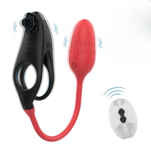 Anillo Vibrador para Pene con Control Remoto Portátil, Diseño de Doble Cabeza, Anillo para Pene con Vibración y Tapón <span class=keywords><strong>Anal</strong></span>, Venta al por Mayor - Product Image 1