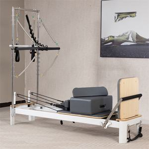 Equipo de Pilates, Reformer de Pilates con Torre, Blanco, Shorty, Reformer de Pilates de Aluminio con Torre, Equipo de Gimnasio - Product Image 1
