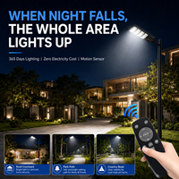 Lampadaire Solaire Écologique 1000W avec Télécommande et Détecteur de Mouvement pour Routes, Villas et Parcs
