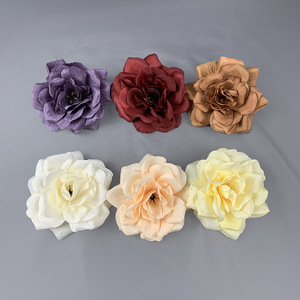 Cabezas de rosas artificiales Lefie Rose de 12 cm, flores de seda para decoración de bodas, hogar y accesorios de fotografía. - Product Image 2