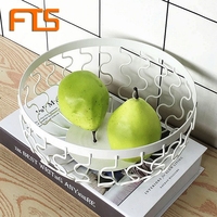 Malha de fio de ferro fts, malha de fio de ferro para bancada, mesa de jantar redonda, organizador de pé forjado, cesta de fruta de metal