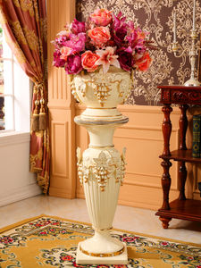 แจกันตั้งพื้นเซรามิกสีทองมุกสุดหรูของตกแต่งบ้านสมัยใหม่ของตกแต่งงานแต่งงานของตกแต่งกลางโต๊ะสำหรับงานเลี้ยง - Product Image 2