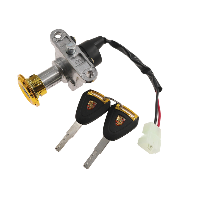 Wenle Excavator Motorcycle Diesel Engine Spare Parts 4 Pin Cylinder Keys 221035-5200 Ignition Key Switch for Toyota Forklift