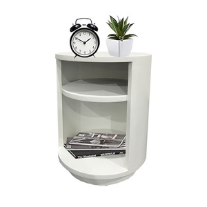 White Mdf OAK/Recycled <strong>Pine</strong> 2 Layers <strong>Corner</strong> Wall Mounted Cabinet <strong>Shelf</strong> - Product Image 3