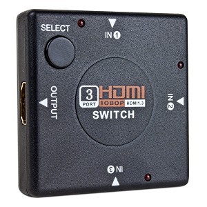 Mini commutateur HDMI 3 ports 1080P compatible avec les appareils audio et vidéo - Product Image 3