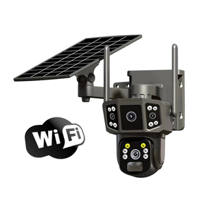 P3-8F 4MP ống kính kép IP CCTV Camera Wifi pin năng lượng mặt trời 4G Thẻ Sim 4G phiên bản ban đêm phát hiện chuyển động CMOS IP66 sử dụng trong nhà - Product Image 1