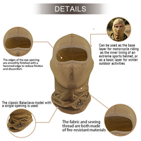 Masque tactique KIDON KCZ-FRB-FR coupe-vent et anti-poussière pour vélos, motos, sports de neige, voyages, respirant, couvre-visage complet