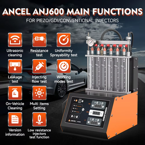 ANCEL ANJ600 Limpiador de Inyectores PIEZOELÉCTRICOS Inyectores de Combustible Prueba de Fugas de Resistencia 6 Cilindros Limpiador de Inyectores de <span class=keywords><strong>Coche</strong></span> de Limpieza Ultrasónica - Product Image 2