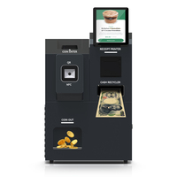 Kiosque personnalisé ST-65101H Android 11 10,1 pouces avec machine à monnaie, Wi-Fi, 4G, imprimante, lecteur NFC et scanner de codes QR pour restaurants et centres commerciaux