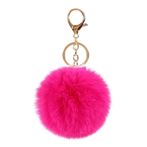 8/10cm <span class=keywords><strong>Pompon</strong></span> Porte-clés Femme Boule <span class=keywords><strong>de</strong></span> <span class=keywords><strong>Laine</strong></span> Colorée Autodéfense Porte-clés Accessoires - Product Image 3