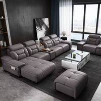 Canapé d'angle modulable en similicuir moderne et minimaliste avec rembourrage en éponge pour salon - Vente en gros