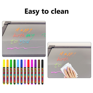 <span class=keywords><strong>Pennarelli</strong></span> per Lavagna Colorati Promozionali, <span class=keywords><strong>12</strong></span> Colori, Inchiostro Cancellabile a Secco e Umido - Product Image 5