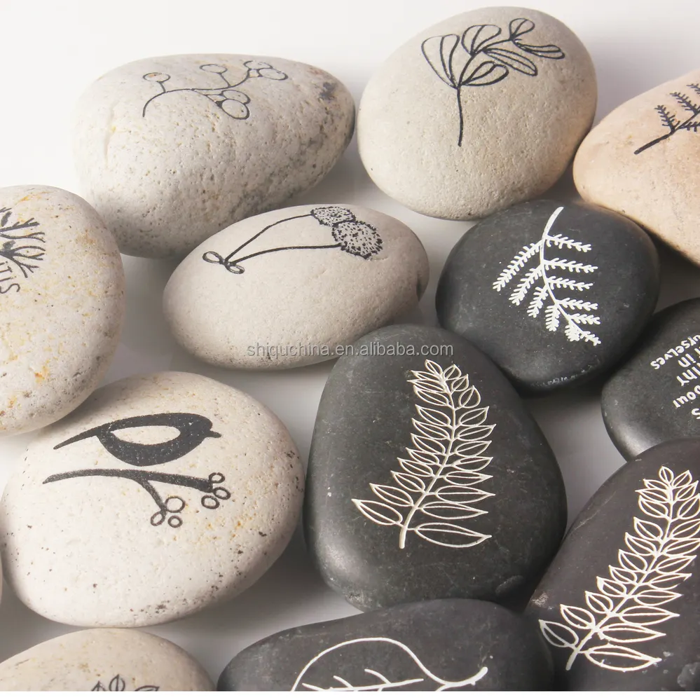 OEM кулонные украшения 3 см до 7 см Смешанные цвета различные речные камни сувенирный на заказ пальмовый камень