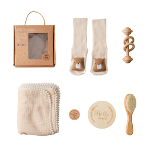 PTZ2035 新発売の人気商品 赤ちゃん教育玩具 木製マイルストーンセット ブラシ付き ベビーシャワーギフトボックス おもちゃセット - Product Image 4