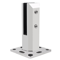 Robinet en verre à base coudée en acier inoxydable 2205 Duples avec inclinaison à 45 degrés pour balustrade de rampe d'escalier