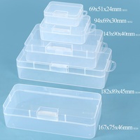 Boîte de rangement en plastique mini carrée et rectangulaire SUNSHING pour bijoux, perles, cartes à jouer et petits objets