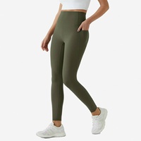 Leggings de yoga taille haute pour femme, effet ventre plat et rehausseur de hanches, couleur unie, avec poches, amincissants, très extensibles, grandes tailles, respirants