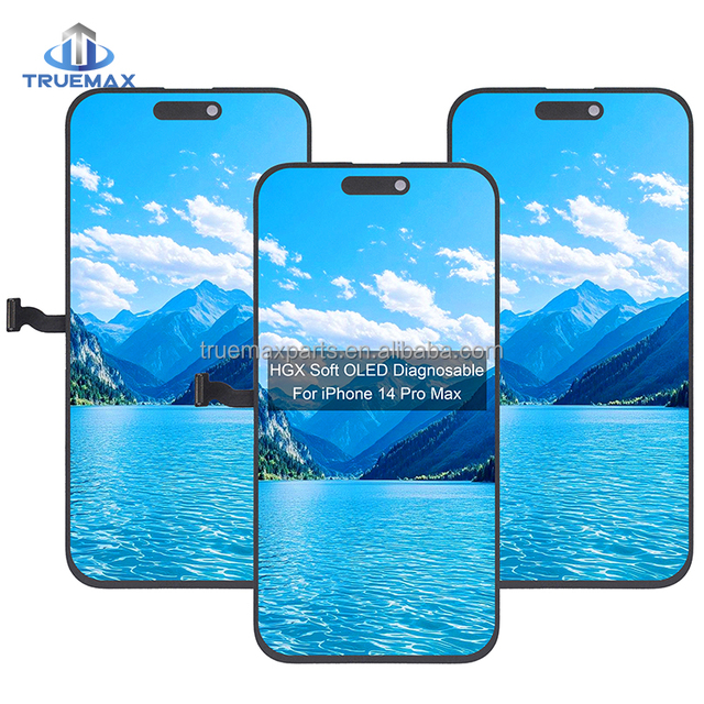 HGX Soft OLED Diagnosable Screen Assembly for iPhone 14 Pro Max LCD Display Replacement Fix Broken Phone for iPhone14 Pro Max