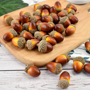 Mini-écorces d'acornes artificielles en mousse pour la décoration artisanale automne-hiver, parfaites pour la remise des diplômes et la fête des pères - Product Image 1