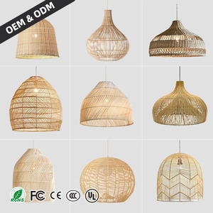 Nhà máy bán bán buôn Đèn chùm tay dệt mây pendent Đèn Retro nhà hàng khách sạn nghiên cứu hành lang nông thôn thiết bị chiếu sáng - Product Image 1