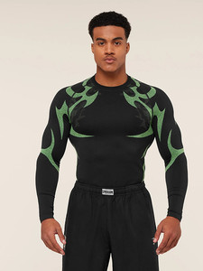 Camiseta de Compresión Rash Guard para Hombre, Sublimada Personalizada, Transpirable, de Spandex/Poliéster, para MMA BJJ, Manga Larga, Anti-UV - Product Image 3