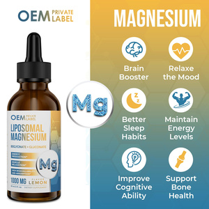 Gouttes de magnésium liposomal de haute résistance Le <span class=keywords><strong>bisglycinate</strong></span> de magnésium soutient l'aide au sommeil Soulagement du stress Gouttes liquides de magnésium 60ML - Product Image 3