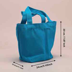 Bolsa de Lona Reutilizable con Logotipo Personalizado, Bolsa de Compras para la Playa, con Asas, Lavable, para Pintar, Compras, Trabajo, Uso Diario - Product Image 2