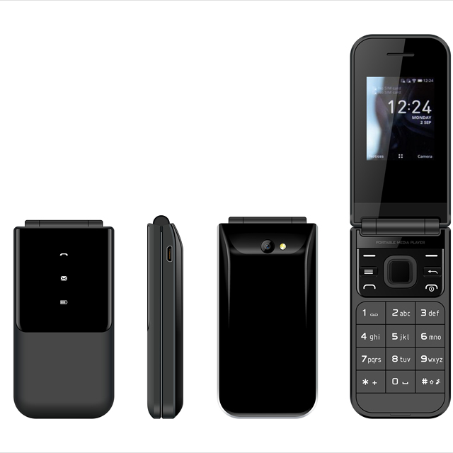 New Portable 2720 1.77 Inch Flip Phone with QWERTY Keyboard Dual SIM Card Feature Mobile Phones