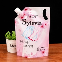 Sacs Doypack personnalisés en plastique recyclable avec bec verseur pour savon liquide et détergent lessive