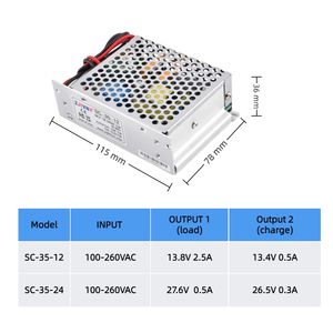 35W 12V 3A evrensel AC <span class=keywords><strong>UPS</strong></span> anahtarlama modu güç kaynağı şarj cihazı 13.8v endüstriyel kullanım için şarj fonksiyonu ile - Product Image 2