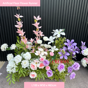 CM-TW006 Arreglo Floral de Seda Rosa y Morado para Fondo de Bosque de Flores Artificiales para Bodas y Fiestas - Product Image 5