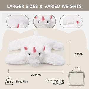 भारित गोद पैड के बच्चे 7 एलबीएस भरवां जानवर कंबल नरम प्लग गले लगाने वाले संवेदी खिलौना हटाने योग्य बाल कवर - Product Image 2