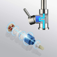 Robinet 3 en 1 fabriqué en Chine, salle de bain, luxe, or, robinet de salle de bain chaud et froid, robinet de cuisine en laiton, lavabo mural, acier inoxydable, robinet de cuisine