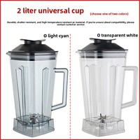 XIYING Stoples Blender Plastik Tebal Anti Pecah dengan Tutup Berbilah, Tahan Panas, Anti Jatuh, Anti Bocor untuk Pembuat Susu Kedelai dan Makanan